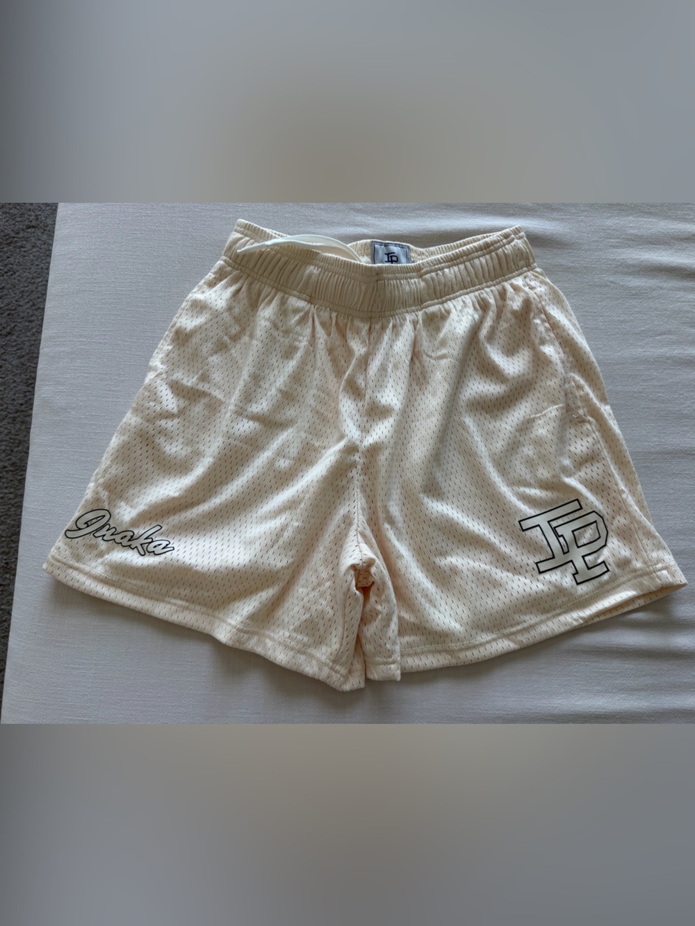 Inaka Power Cream Mesh Athletic Shorts